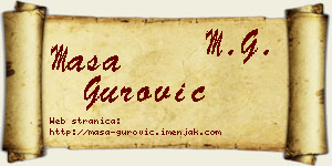 Maša Gurović vizit kartica